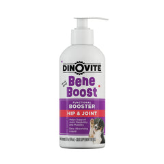 Dinovite BeneBoost bottle display showing a convenient joint support option for dogs.