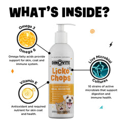 Pouring into dog food demonstrates simple meal integration.
