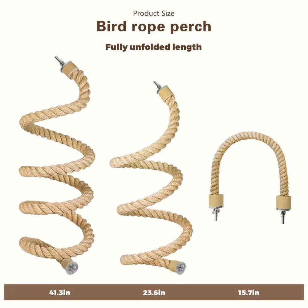 DINTSTYLE bird rope perch 23 inch supports climbing and resting in cages