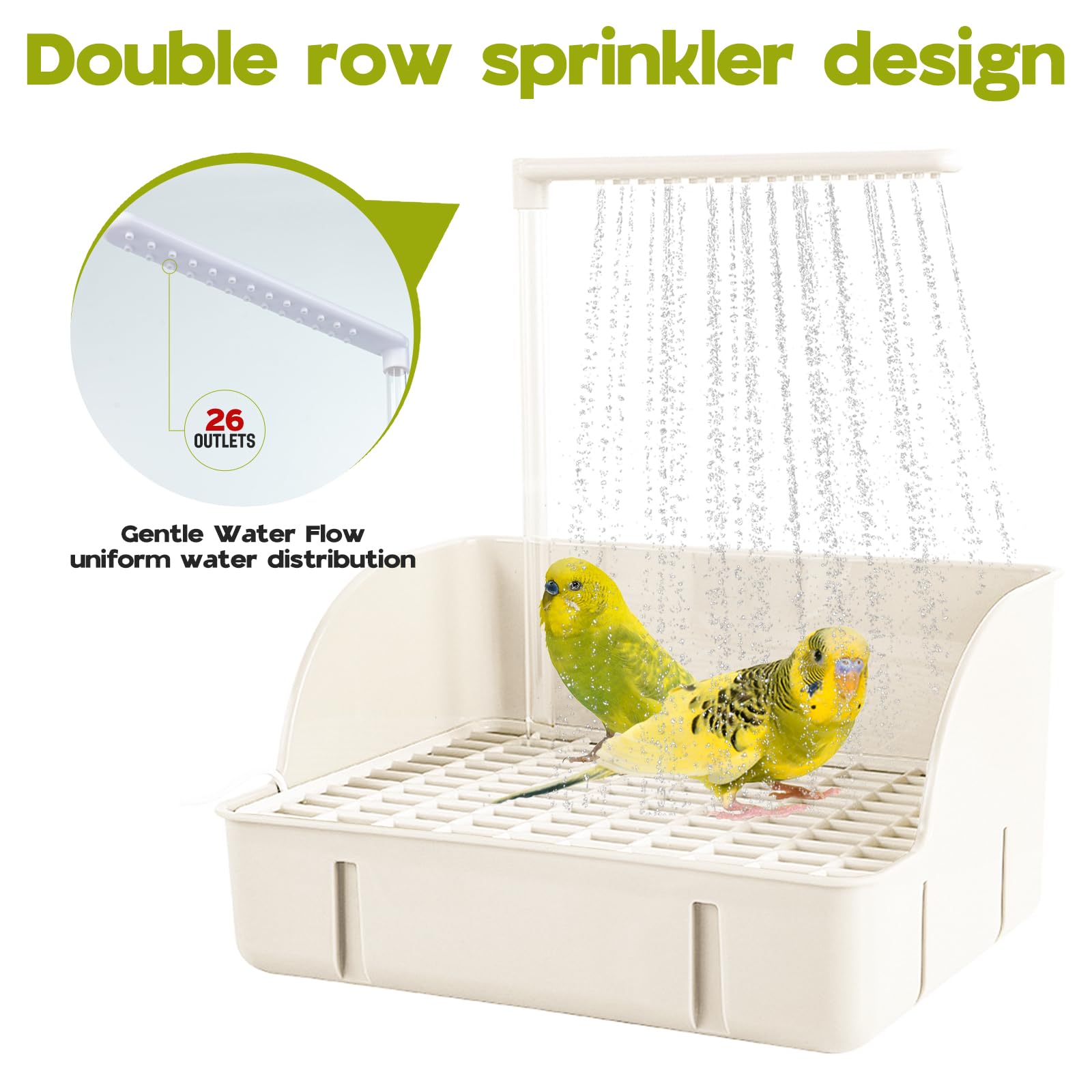 DINTSTYLE chewproof-plastic-bird-bath provides safe, durable bath time