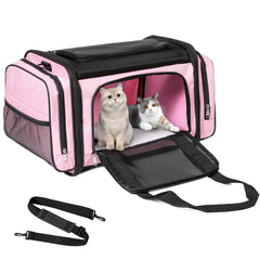 Discala large pet carrier open top shows roomy interior for pets