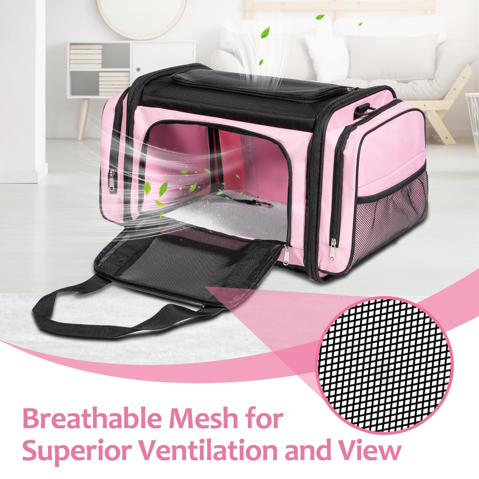 Discala travel comfort inside view shows roomy interior for pets