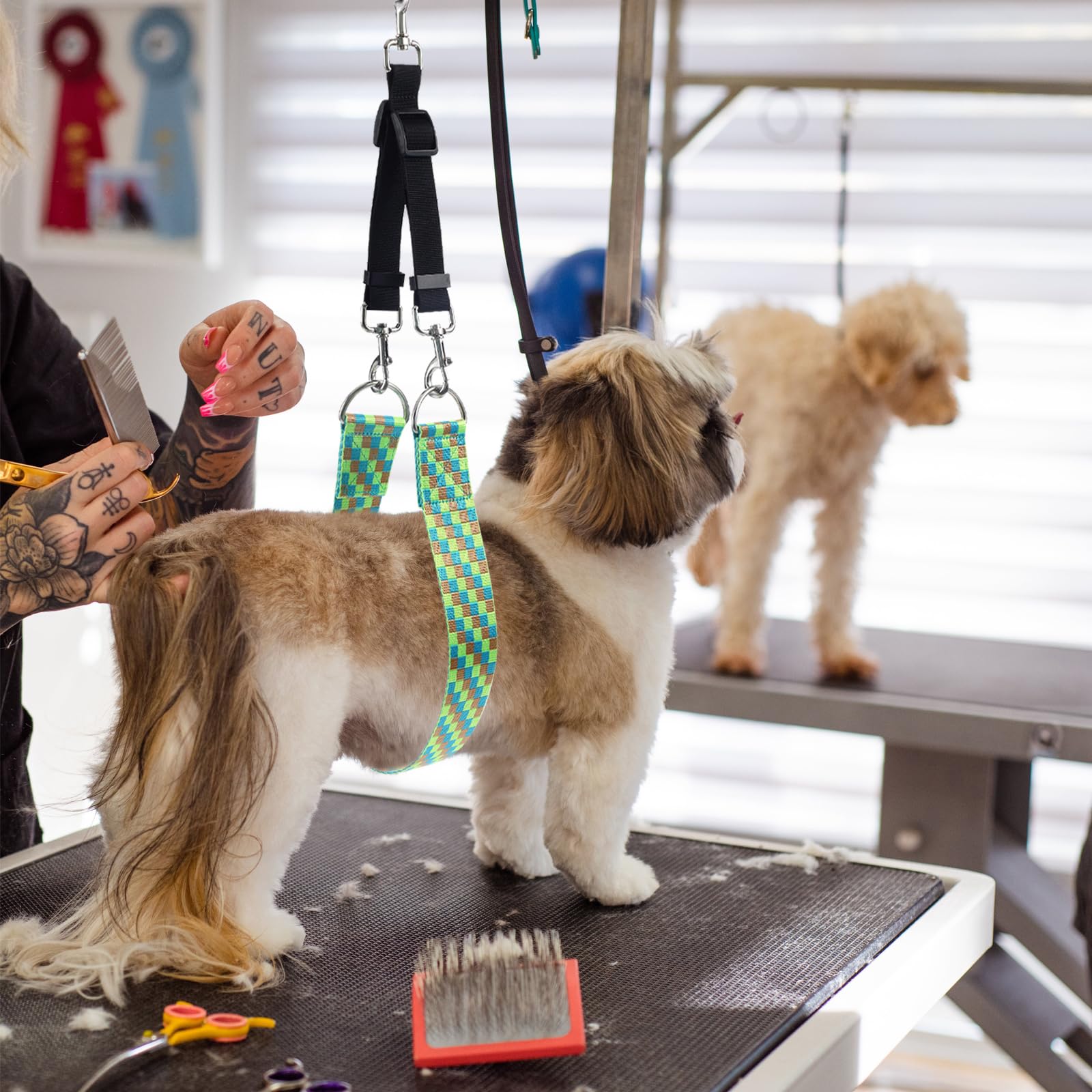 DISCPETSEC 360 clamps secure to tables for reliable grooming safety