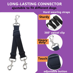 DISCPETSEC adjustable belt fits a wide range of dog sizes