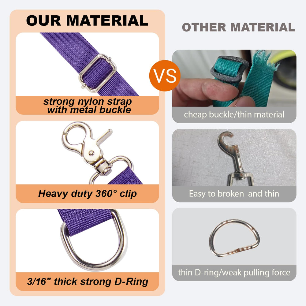 DISCPETSEC heavy-duty nylon hardware supports durable grooming restraint