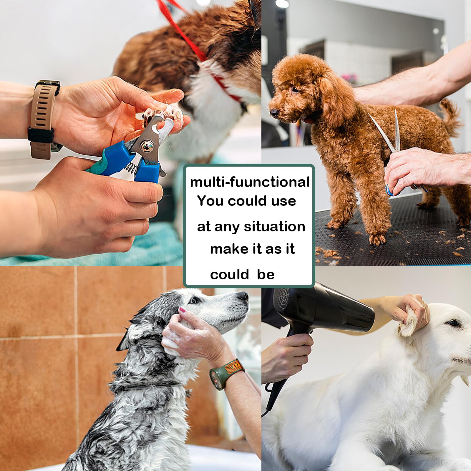 DISCPETSEC grooming belt helps keep anxious dogs safe during baths