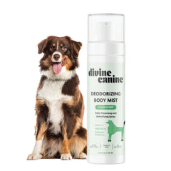 Divine Canine Cleansing Hair and Body Spray front view for quick dog refresh.