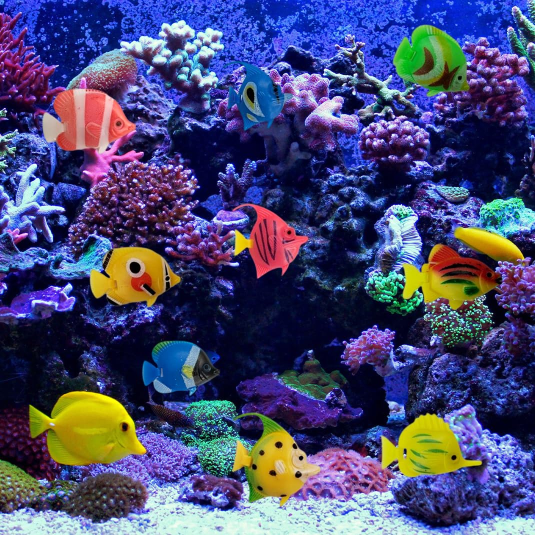 DIYBravo 30-piece fish pack provides varied shapes to enrich tank scenery.