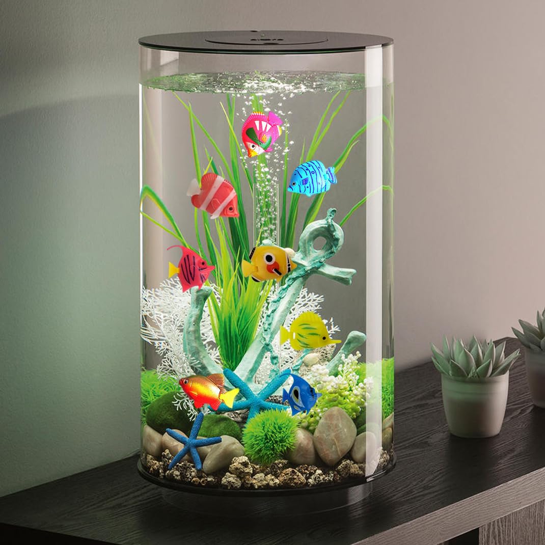DIYBravo multicolor beta decor enhances bubble tube lamp ambiance with lifelike movement.