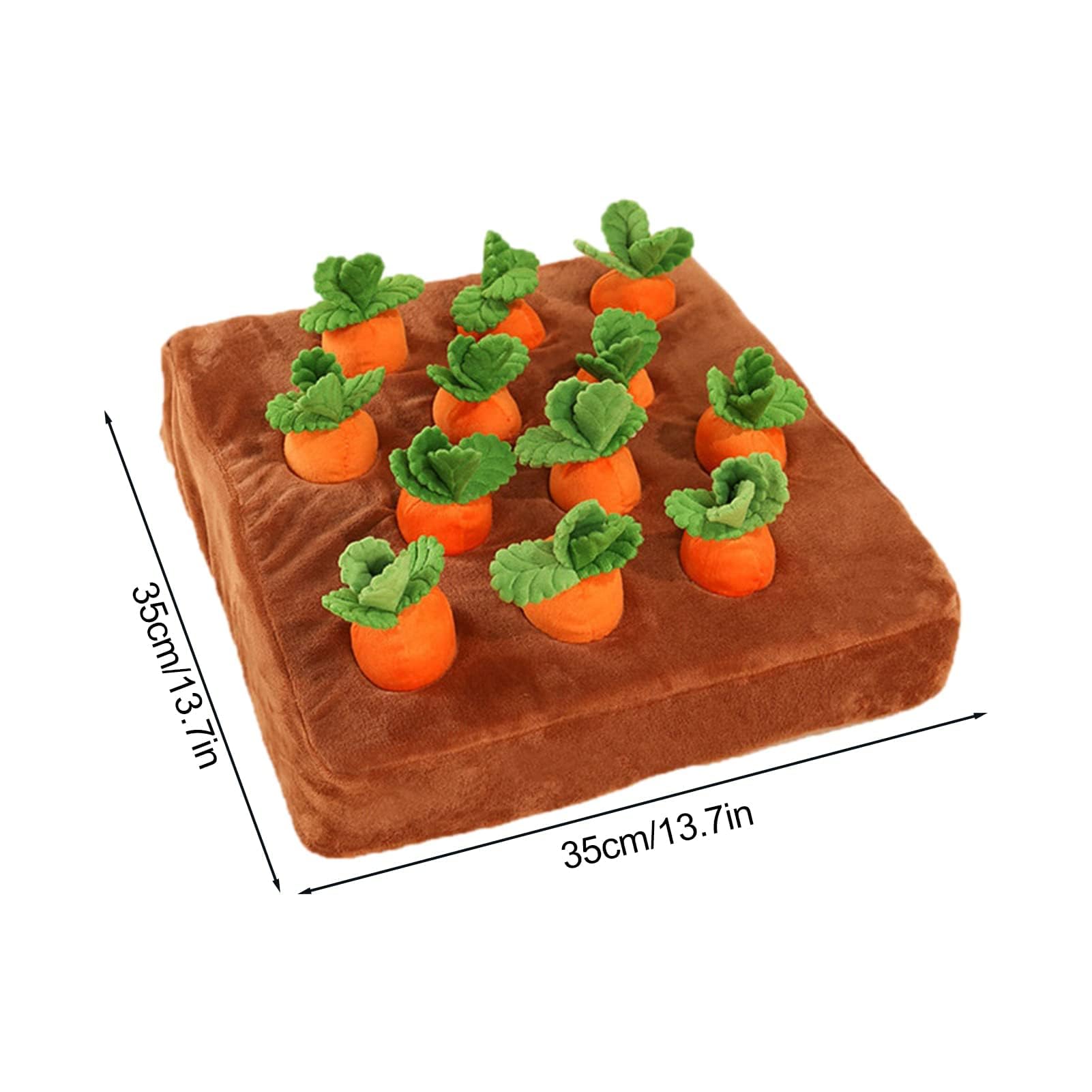 DIYGIFF carrot dog toy sponge inside supports rough play