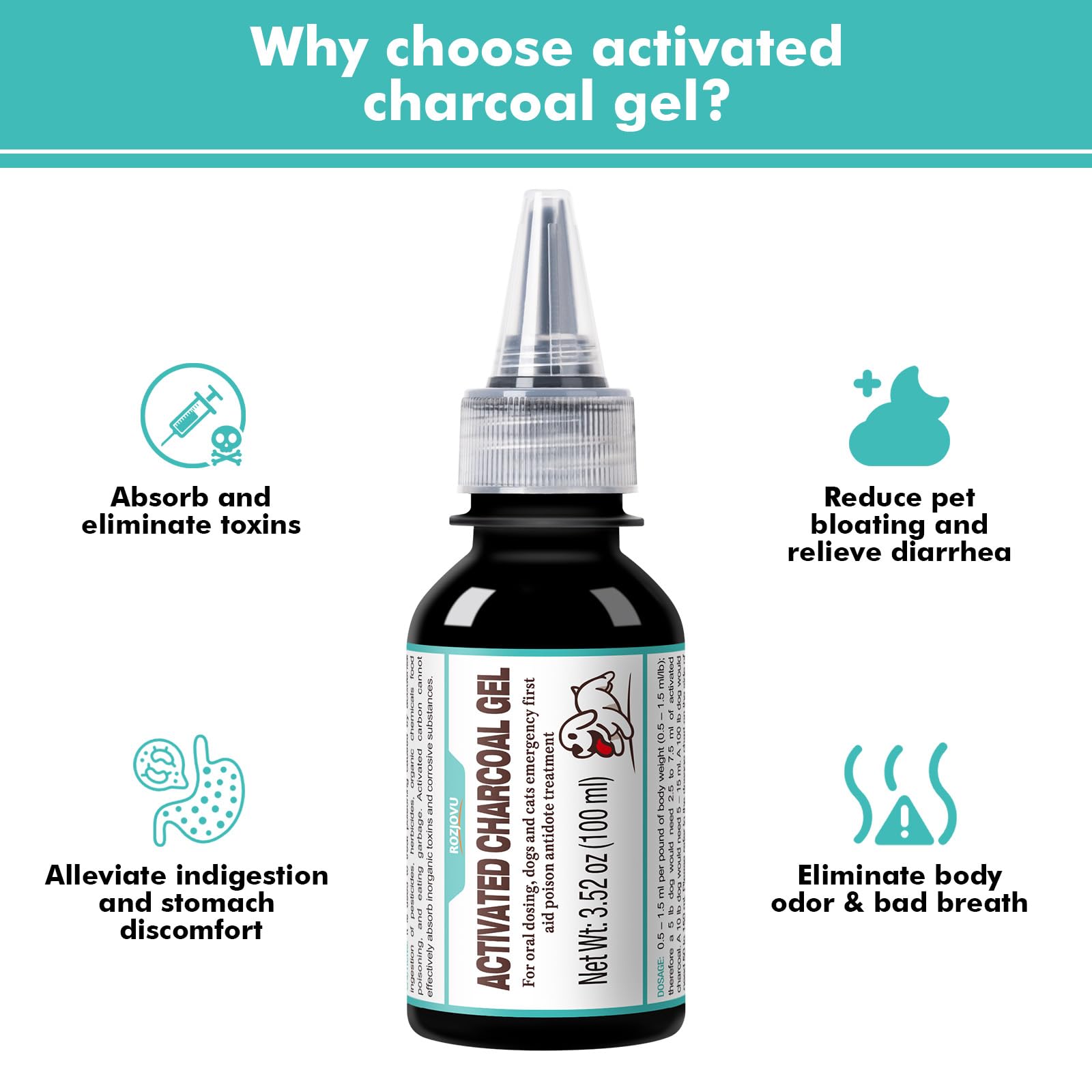 Diytoolsman activated charcoal gel for dogs packaging showcases portable first aid.