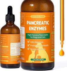 diytoolsman Pancreatic Enzymes for Dogs bottle pour supports digestion at mealtime