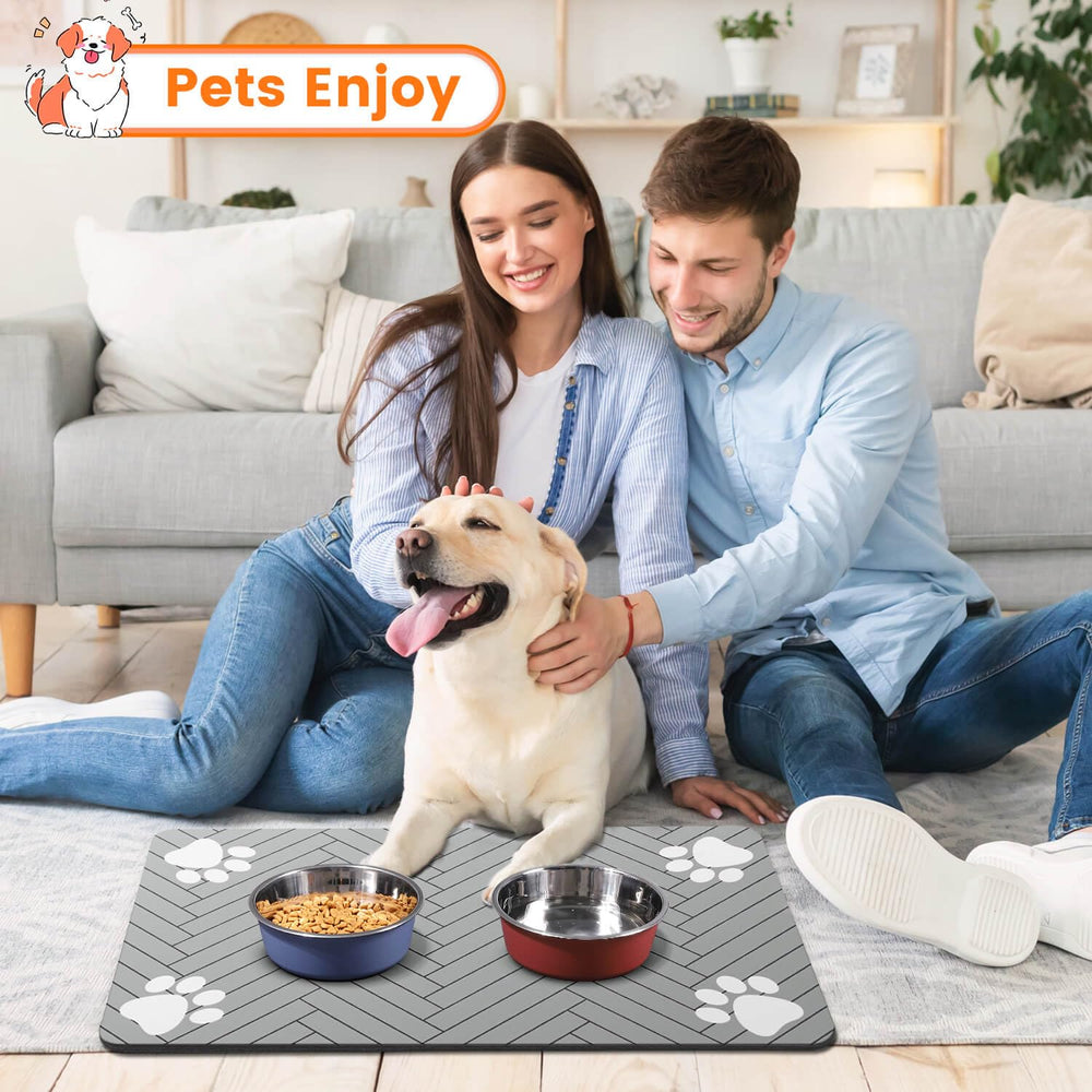 Durable DK177 mat protects floors and keeps the feeding space hygienic.