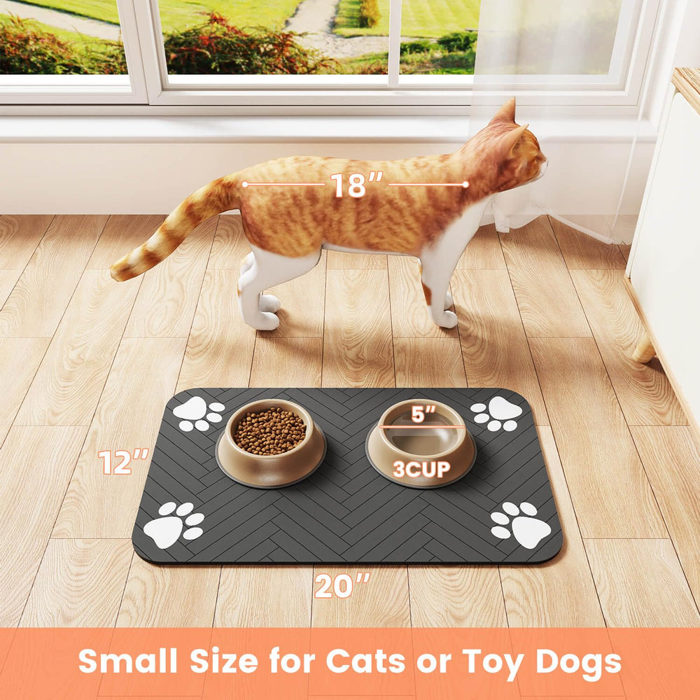 DK177 large 27x17 mat provides ample space for bowls