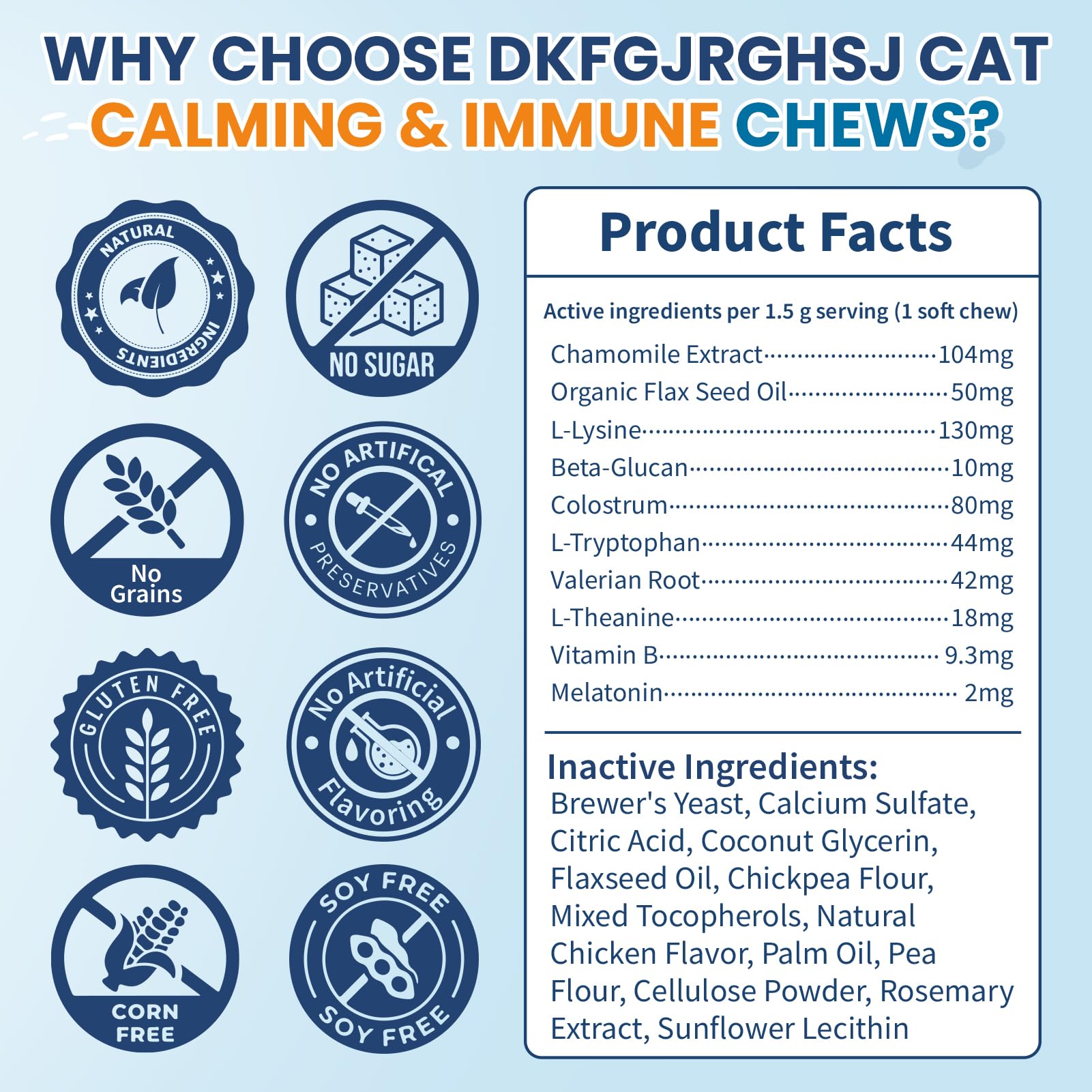 DKFGJRGHSJ cat calming treats for indoor use soothing stress