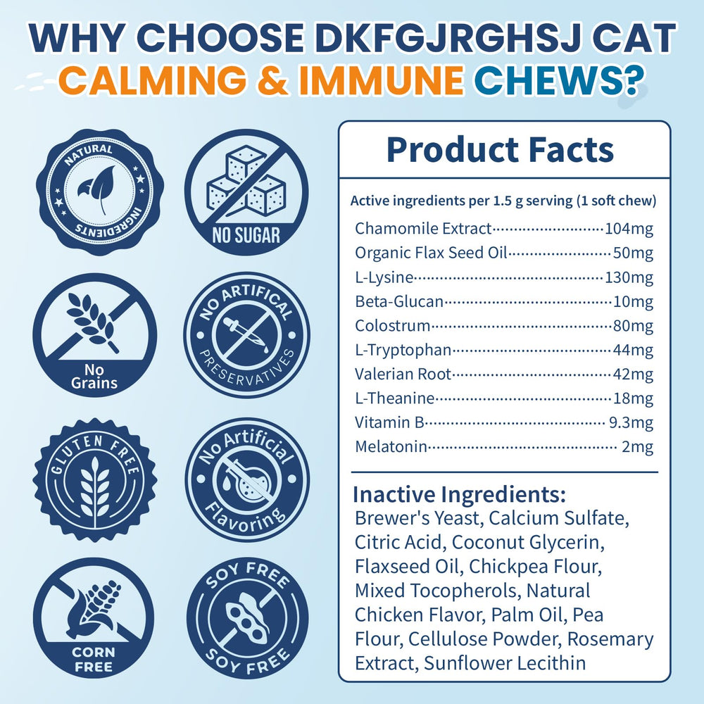 DKFGJRGHSJ cat calming treats for indoor use soothing stress