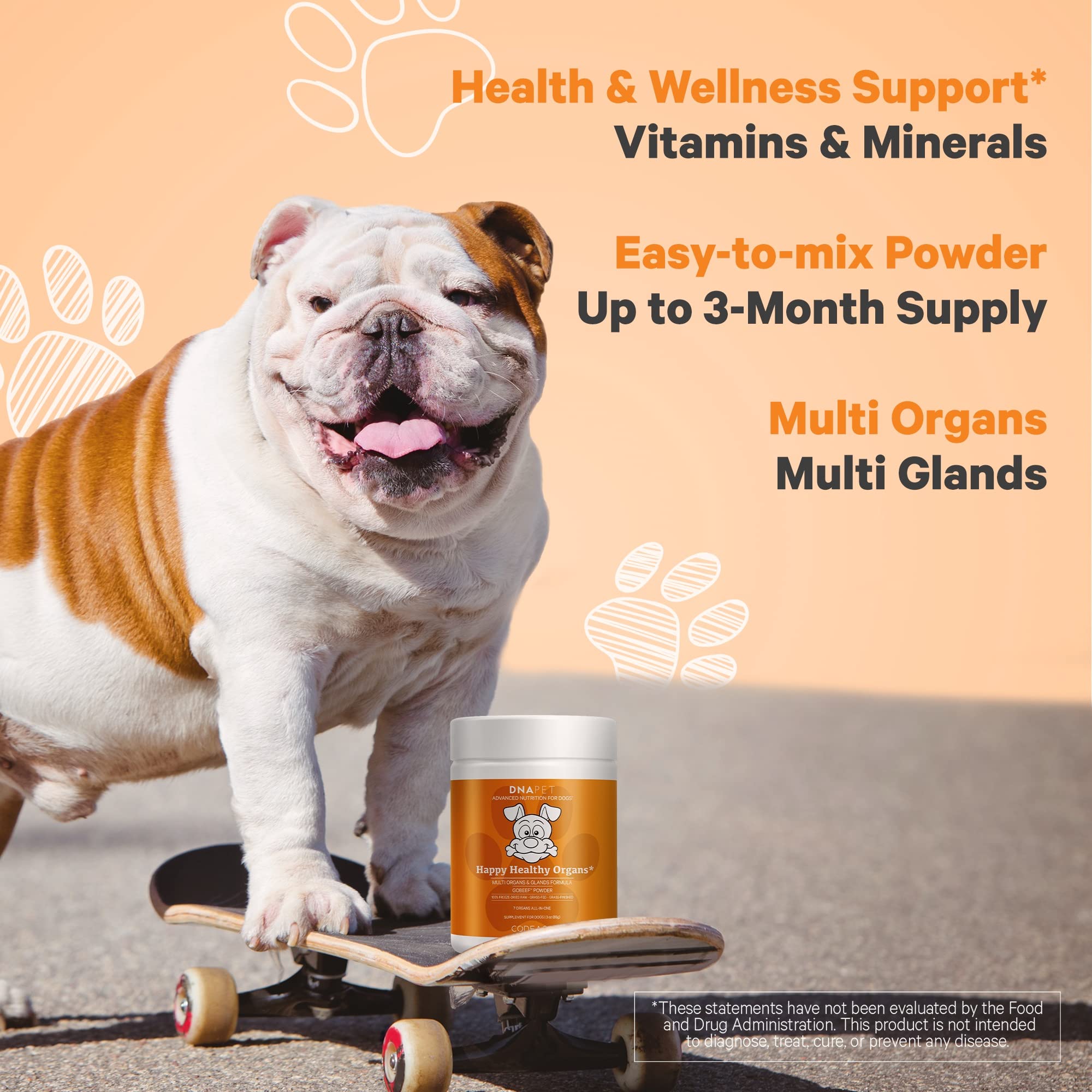 DNA PET Bone Marrow Powder: compact minerals and amino acids for dogs