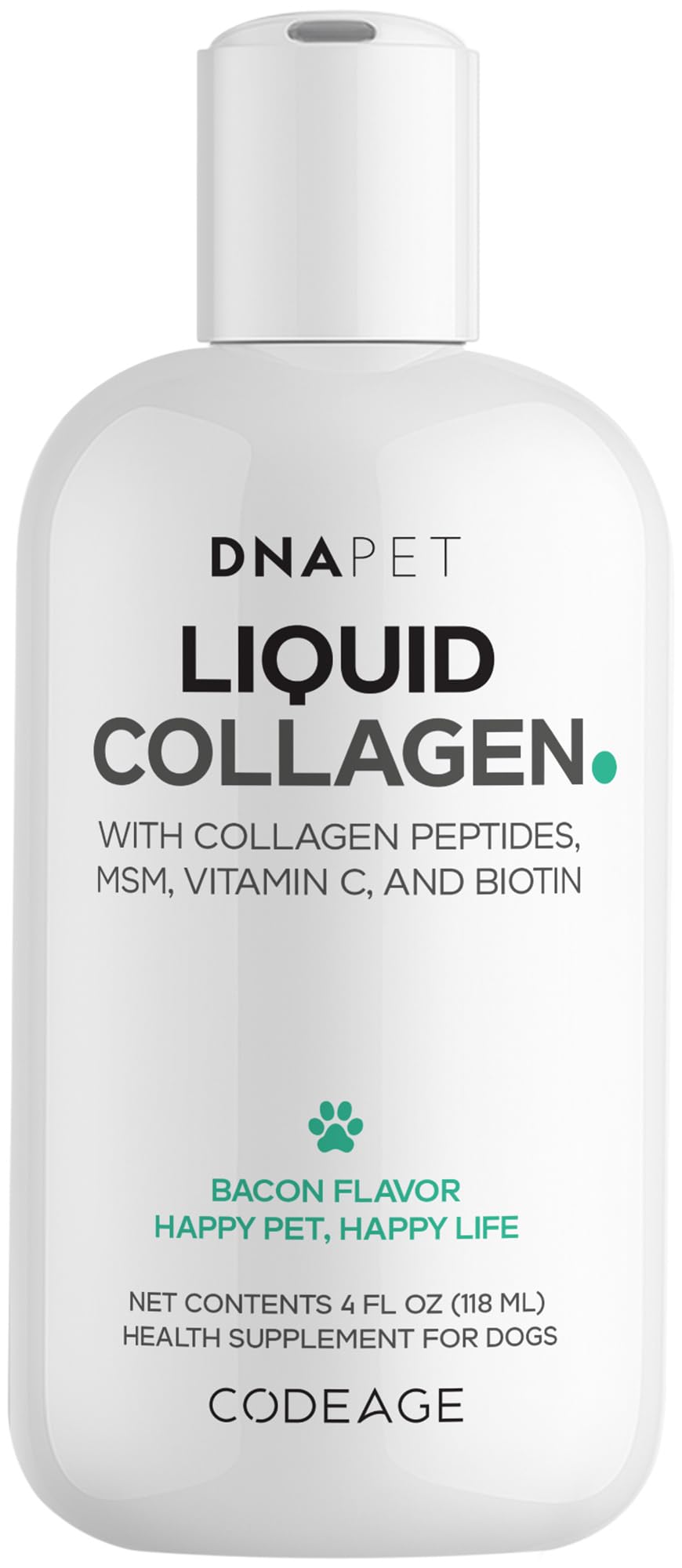 DNA PET liquid collagen for dogs with beef collagen supports a healthy coat
