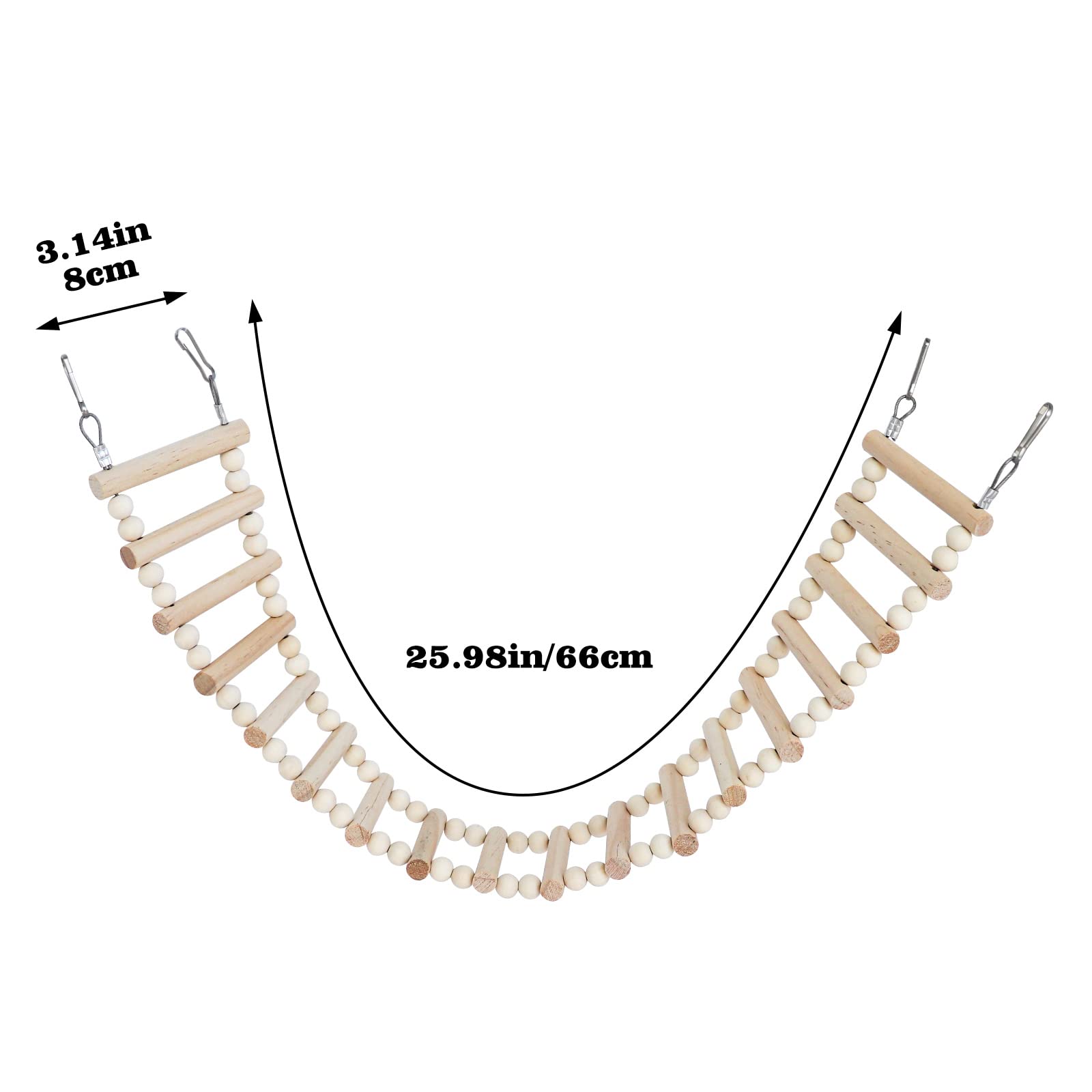 Dnoifne 25-98-inch-ladder-bridge fits various cages for versatile play.