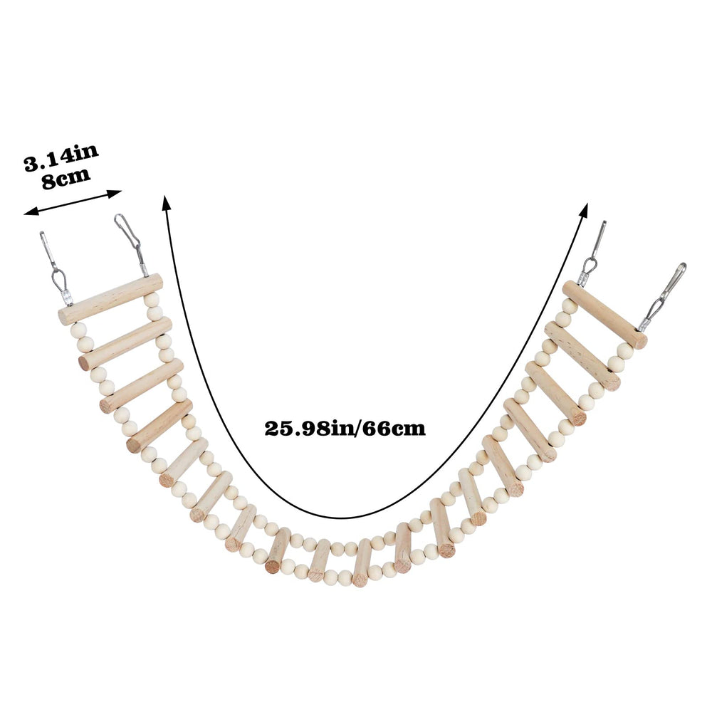 Dnoifne 25-98-inch-ladder-bridge fits various cages for versatile play.