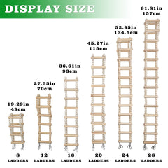 Dnoifne Bird Ladder Bridge easy installation with end buckles for cages.