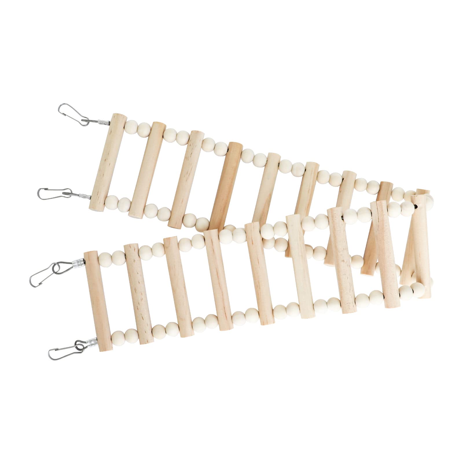 Dnoifne multi-species climbing-bridge supports parakeets, hamsters, and more.
