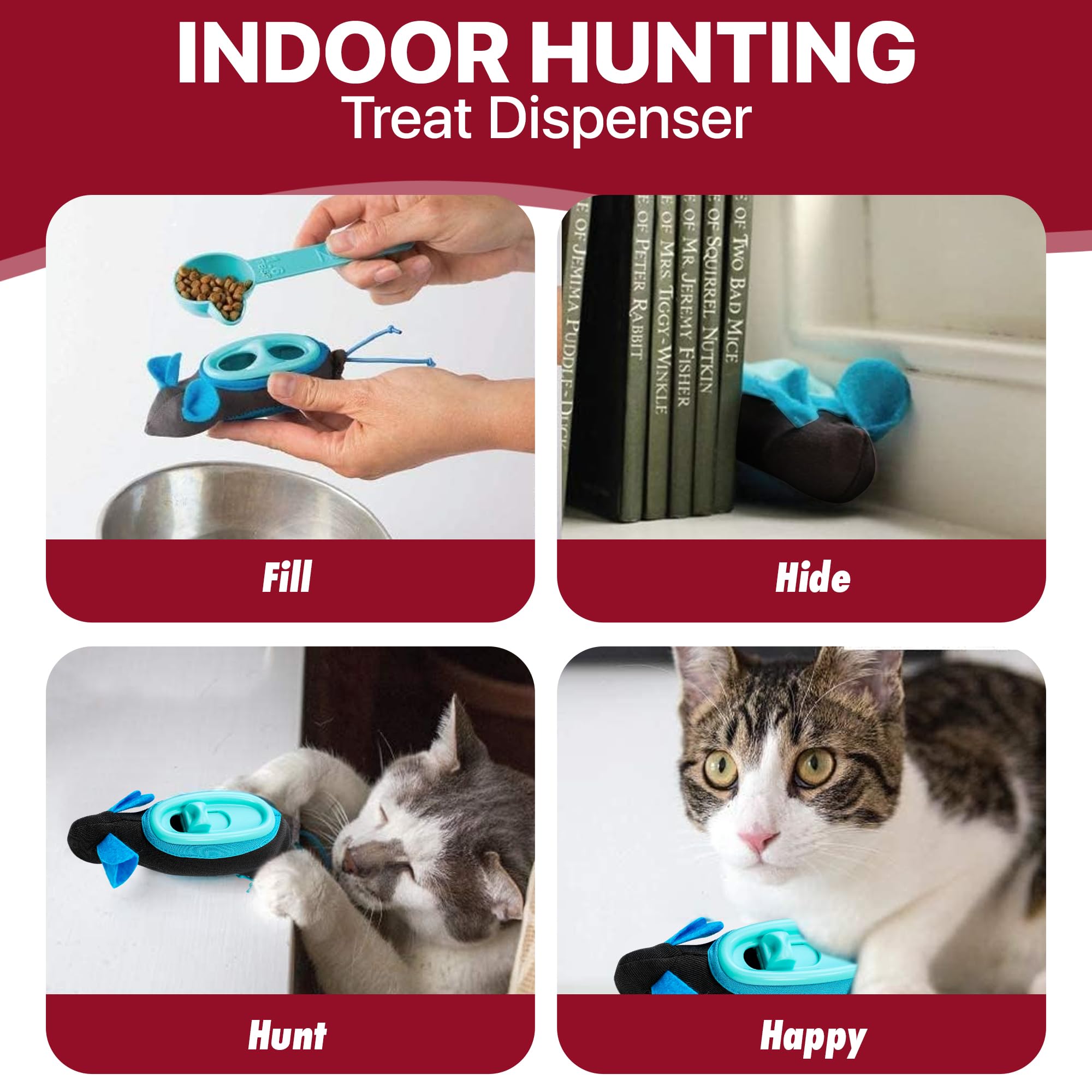 Doc & Phoebe's SPOT Cat Hunting Feeder durable material shown for long-lasting use