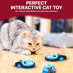 Doc & Phoebe's SPOT Cat Hunting Feeder three-mice closeup emphasizes treat-dispensing challenge