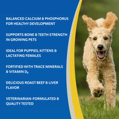 Doc Roy's Micro Essentials support bone and teeth development in young pets.