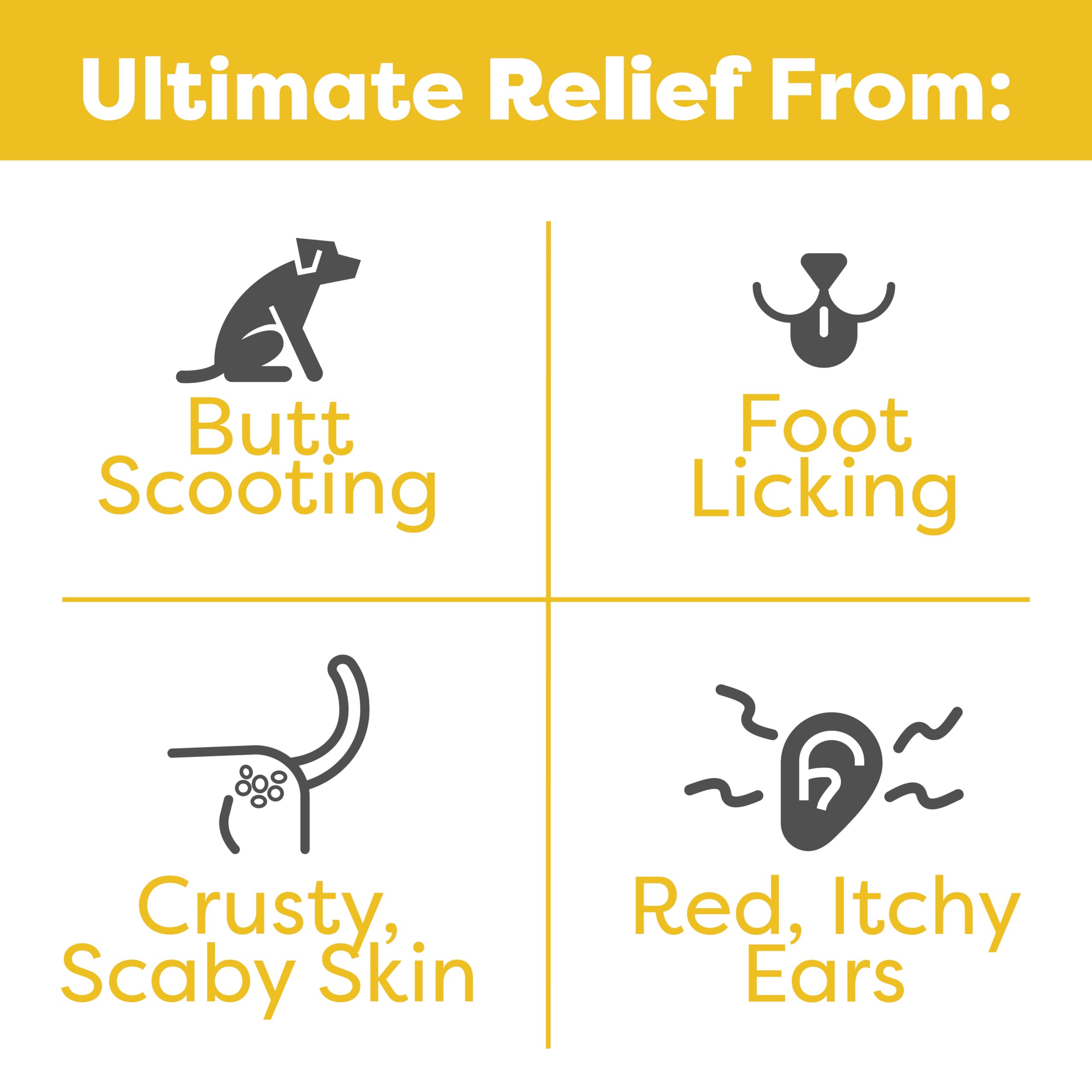 Doc Itchy Itch Defense dog chews close-up for itchy-skin relief.