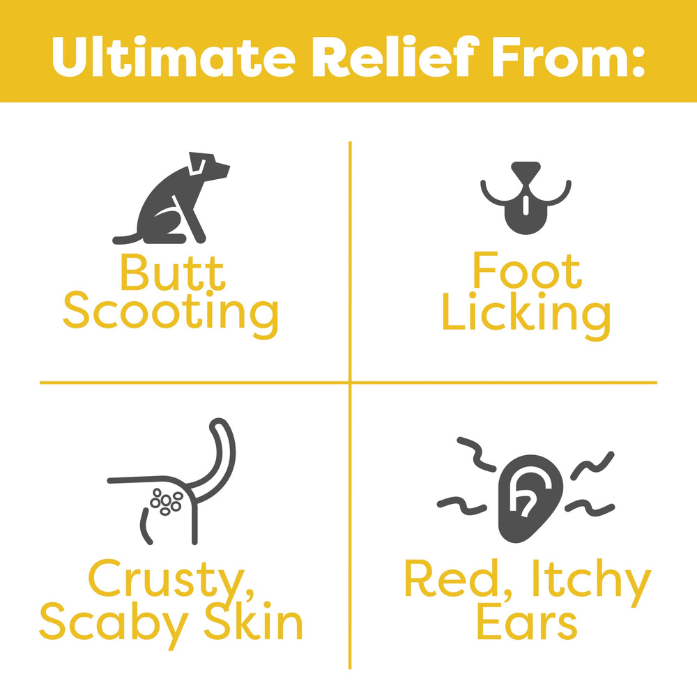 Doc Itchy Itch Defense dog chews close-up for itchy-skin relief.