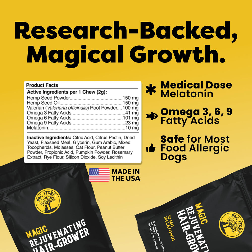 Doc Itchy rosemary hemp seed ingredients highlight skin and immune support