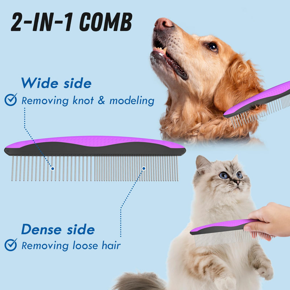 Docrok 2-in-1 grooming tool combines rake and comb for versatile grooming