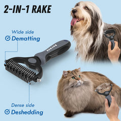Docrok metal comb for dogs with teeth aligned for knot removal