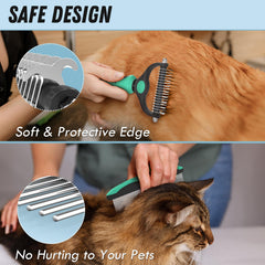 Docrok metal teeth comb highlighting durable design for detangling and smoothing.