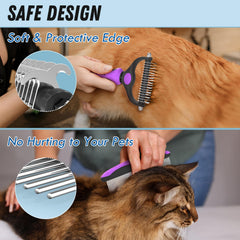 Docrok wide-side dematting action helps remove mats before brushing