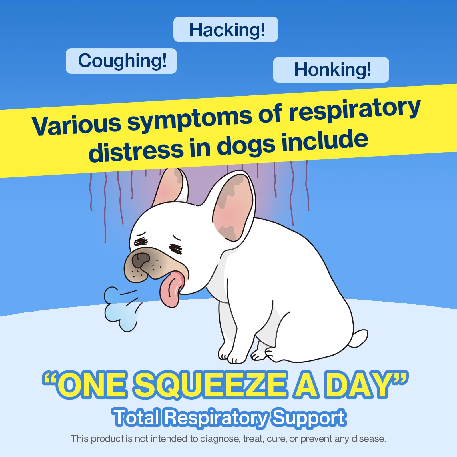 Doctor By Breath dog label highlights TF-343 plant-based core for breathing support