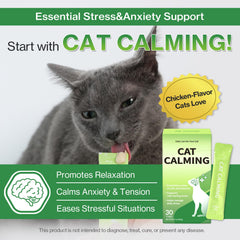 Individually packaged Doctor By Cat Calming sachets for convenient dosing.