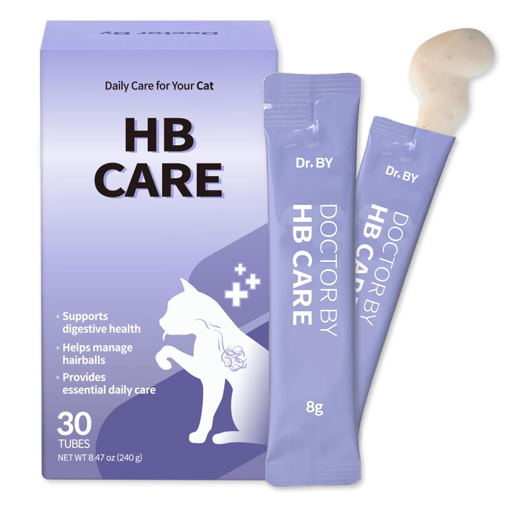 Doctor By HB Care packaging with 30 tubes for convenient daily hairball support.