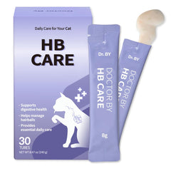 Doctor By HB Care packaging with 30 tubes for convenient daily hairball support.
