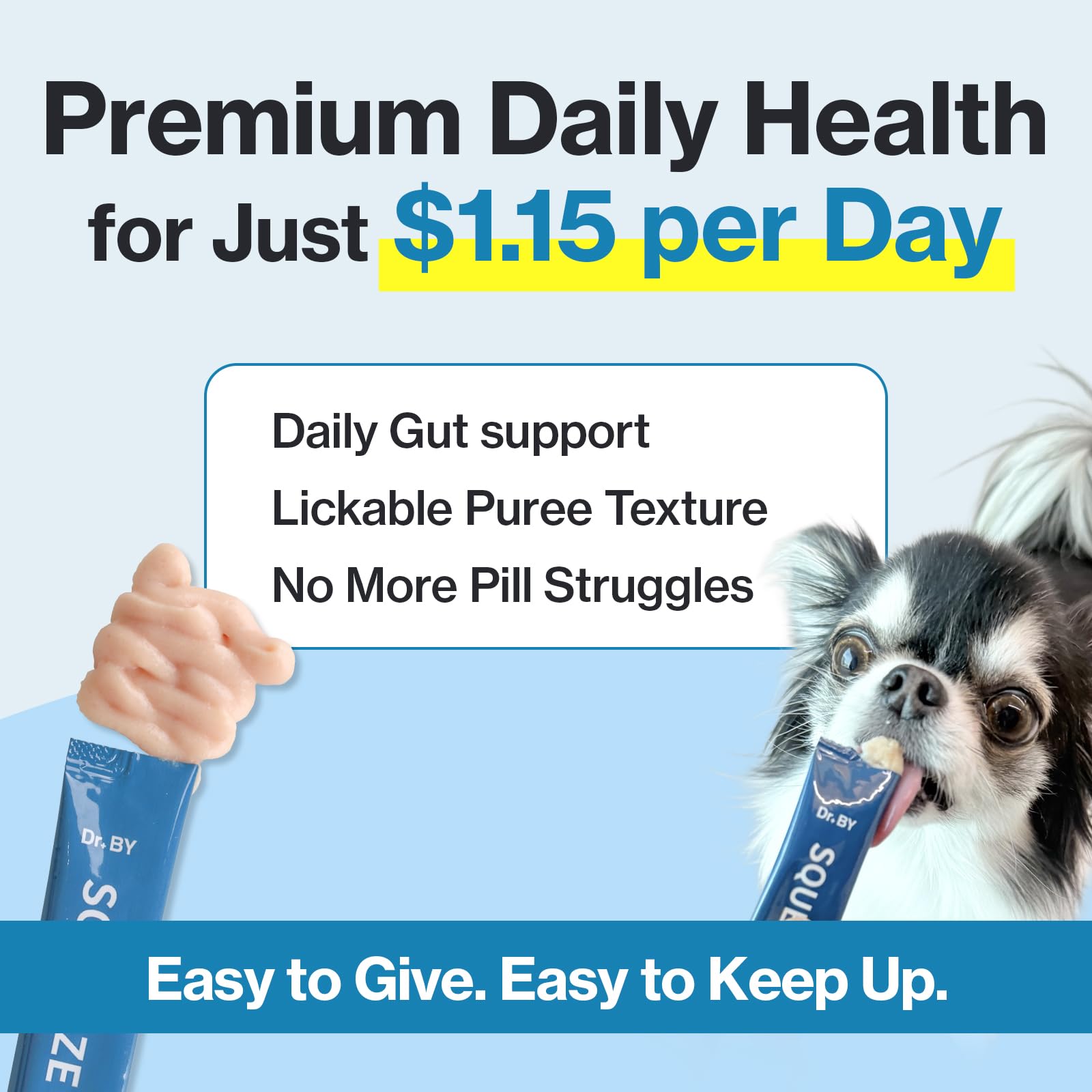 No pills or powders, simple daily care for dogs.
