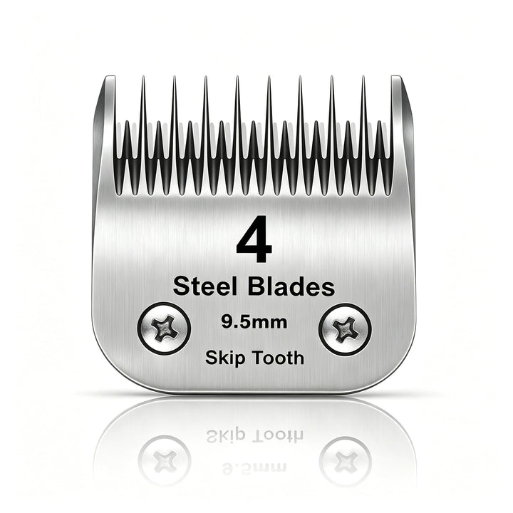 DODAER 4 skip tooth blade closeup for precise grooming on dense coats