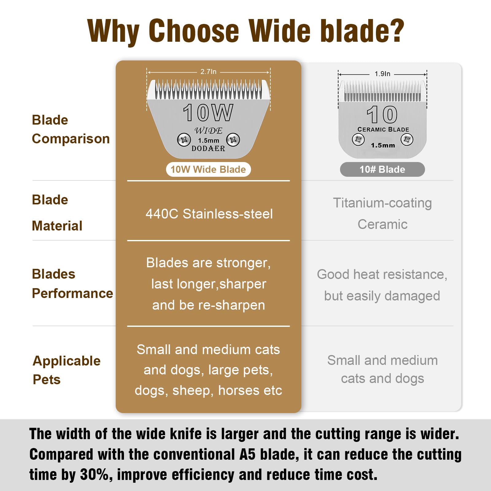 DODAER 440C stainless-steel blade close-up showing durability