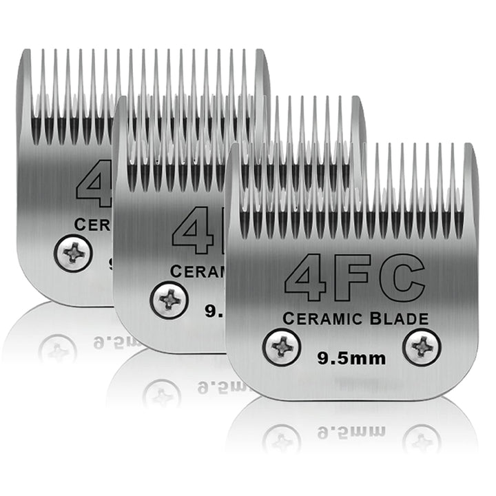 DODAER 4FC blade close-up showing 3-8 inch cut length for precise pet grooming
