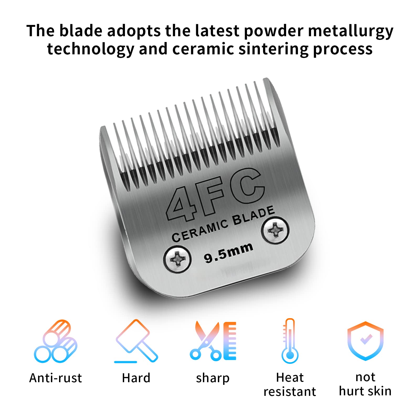 DODAER ceramic-coated titanium blade close-up highlights heat resistance and smooth operation