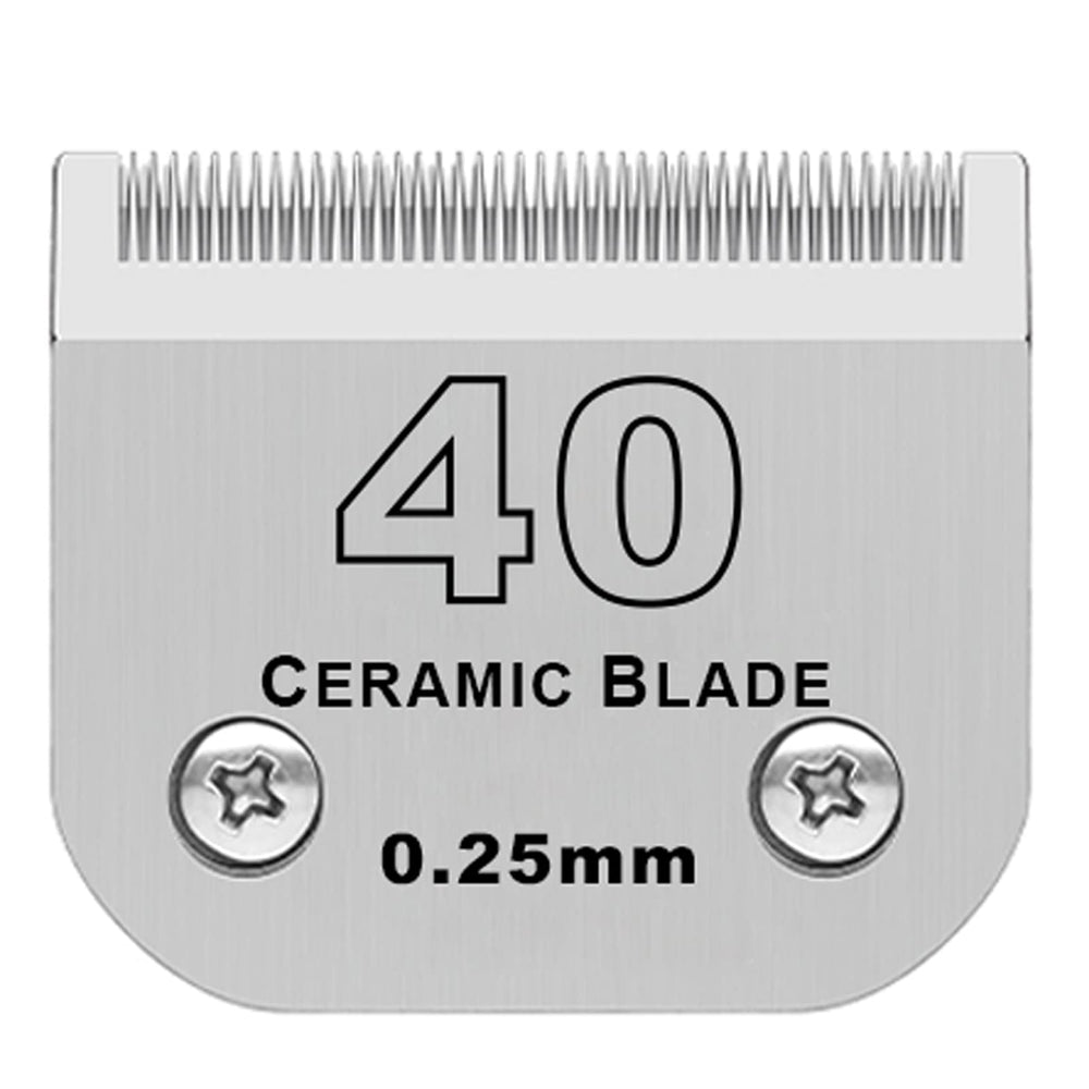 DODAER detachable ceramic blade close-up showing sharp precision for smooth grooming.