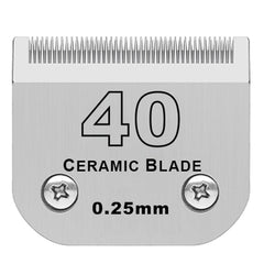 DODAER detachable ceramic blade close-up showing sharp precision for smooth grooming.