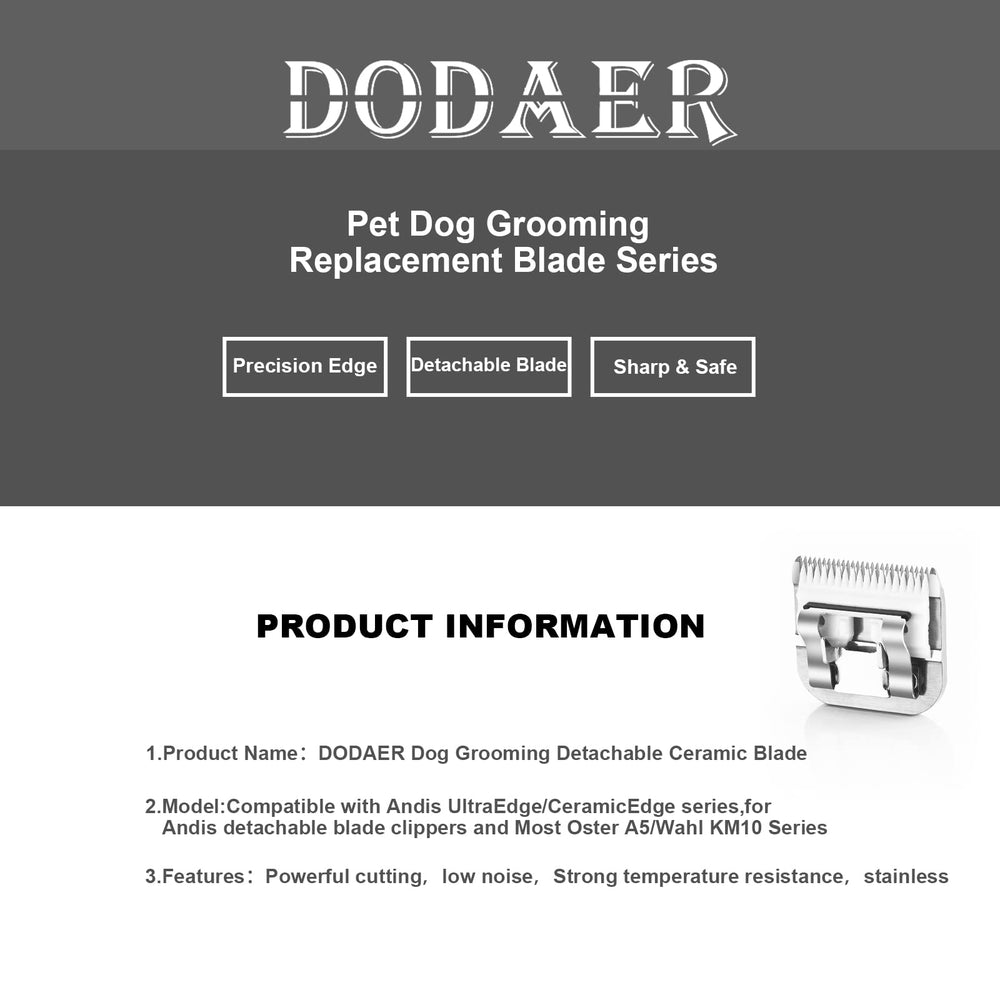 DODAER packaging includes quick setup guidance for grooming sessions.
