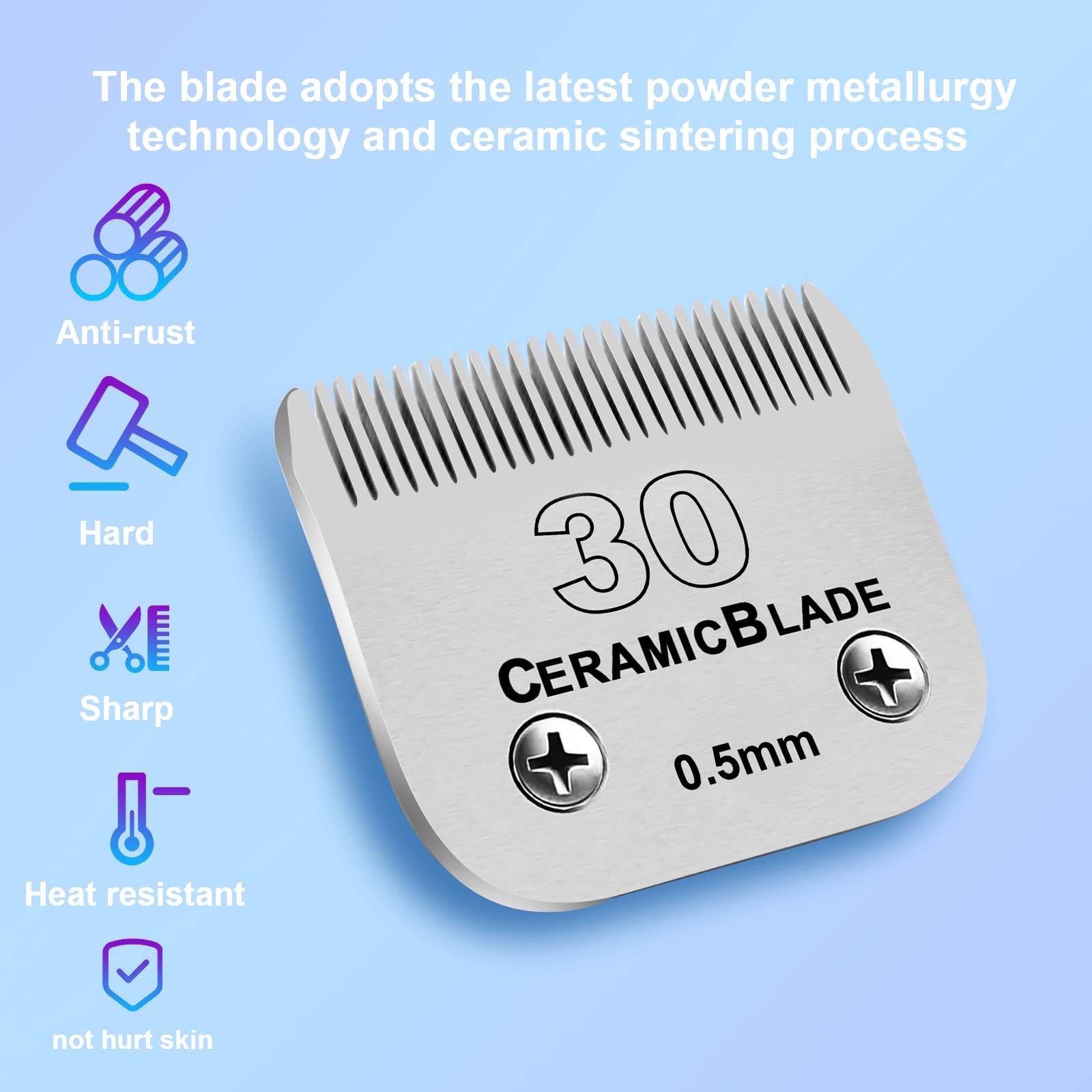 DODAER detachable clipper blade 30 for smooth 0.5mm mid-length trimming