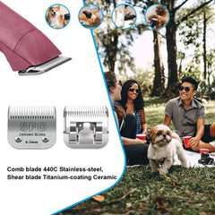 DODAER stainless comb blade close-up highlighting durable material.